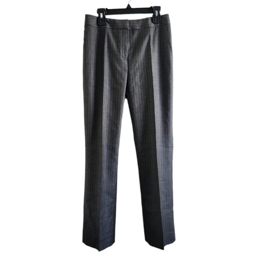 Lafayette 148 Petite Grey Pinstripe Pant